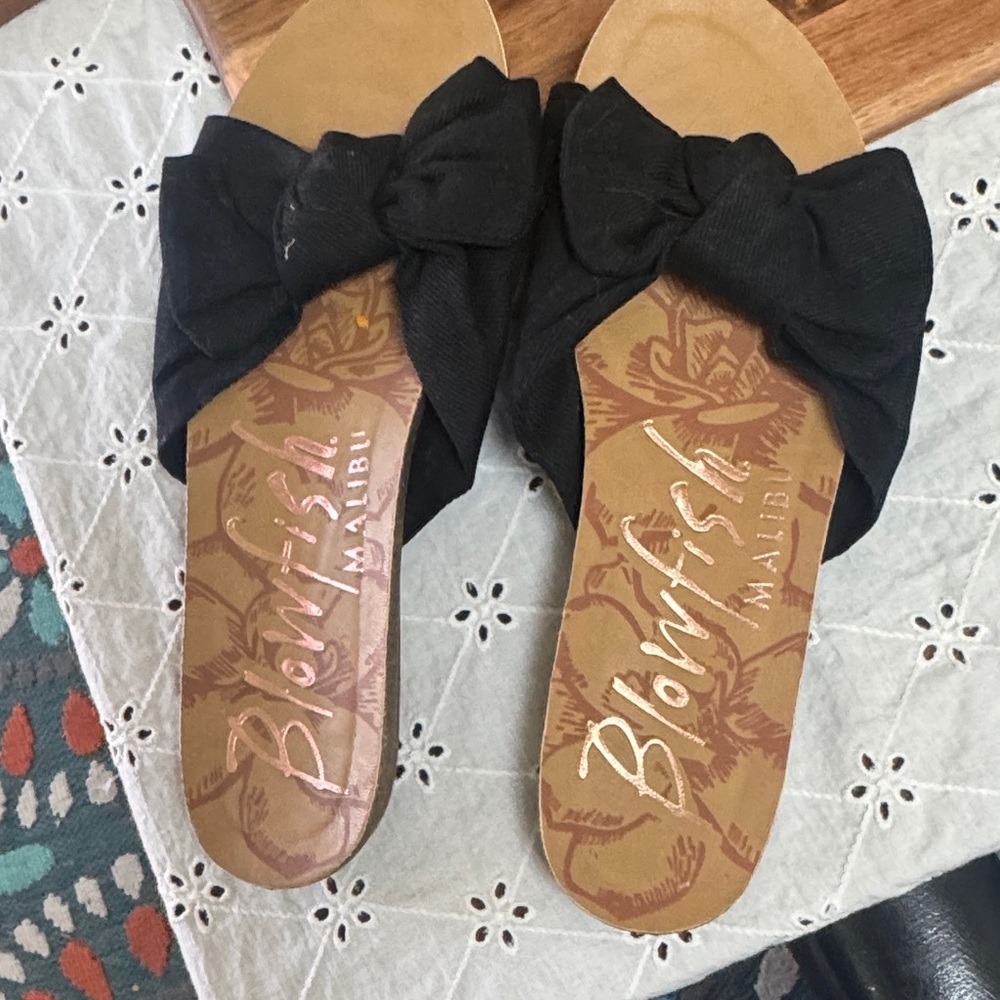Blowfish Black Bow Sandals